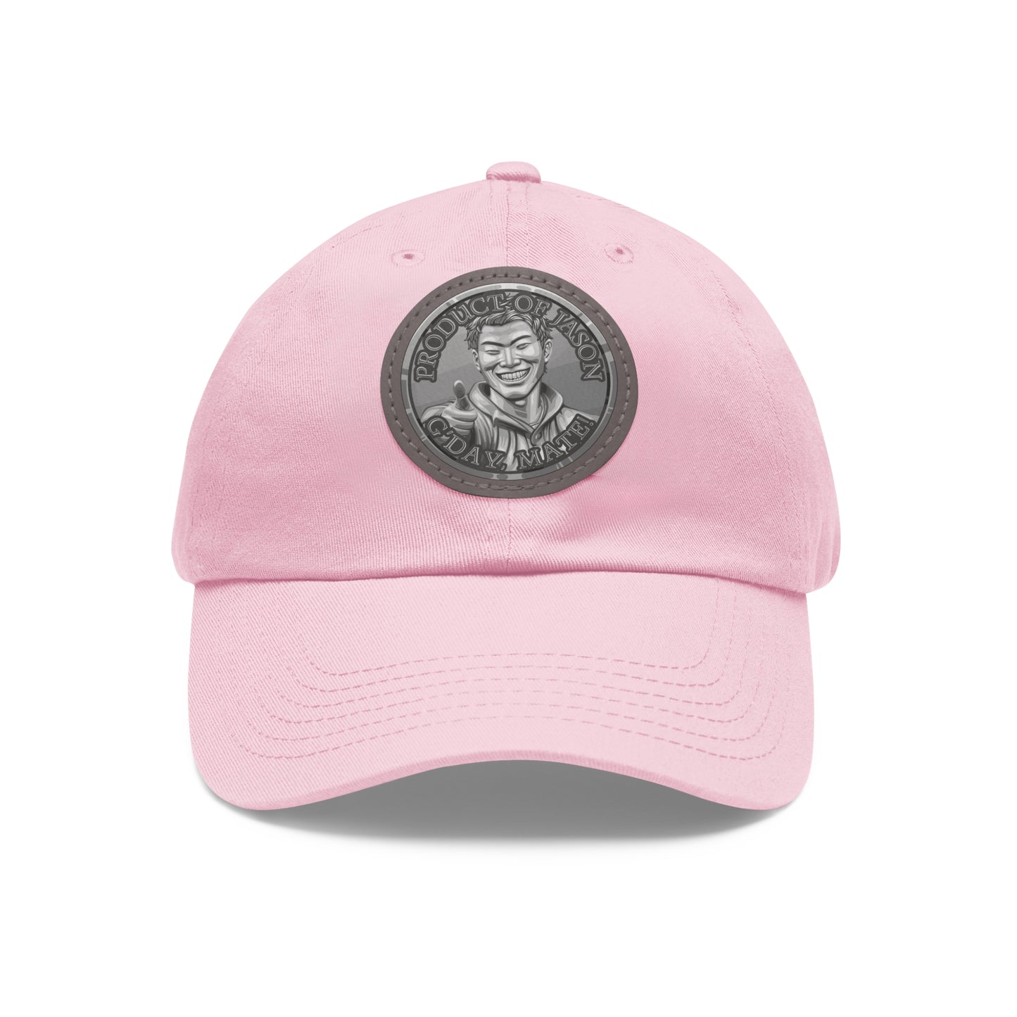 Silver Spirit Coin Leather Patch Hat of He Who Fights With Monsters Jason Asano Silver Coin Hat G'day Mate Product of Jason Ha ts