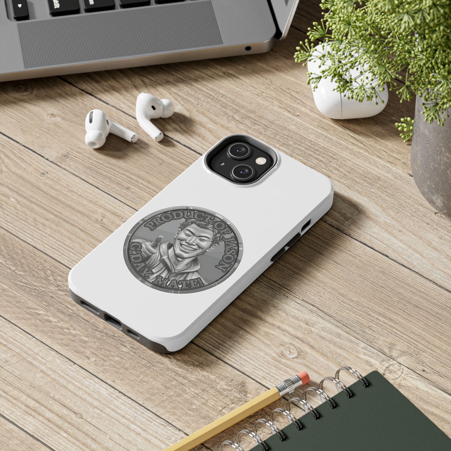 iPhone and Samsung Silver Spirit Coin Tough Phone Case - Durable Protection