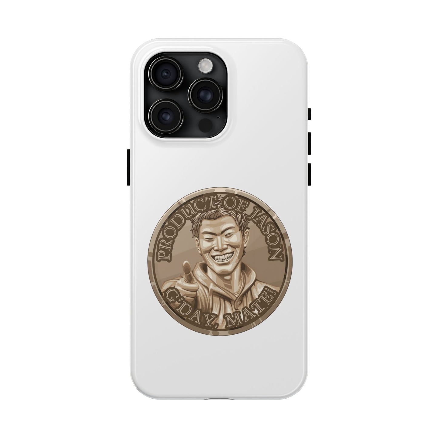 iPhone and Samsung Bronze Spirit Coin Tough Phone Case - Durable Protection