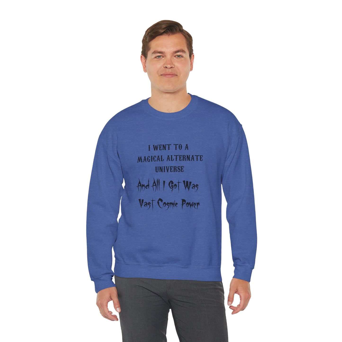 HWFWM Magical Alternate Universe Crewneck Sweatshirt - Vast Cosmic Power Design