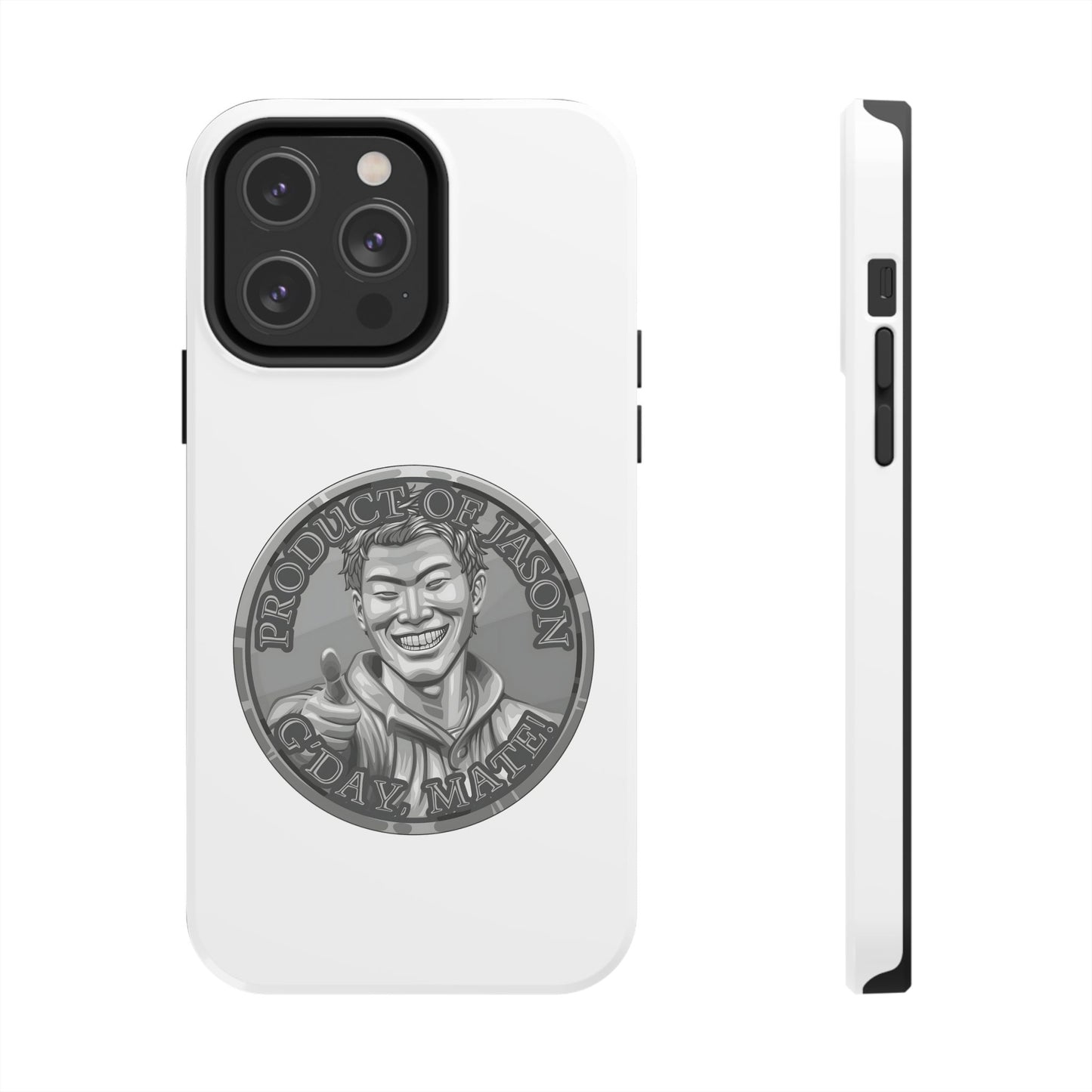 iPhone and Samsung Silver Spirit Coin Tough Phone Case - Durable Protection