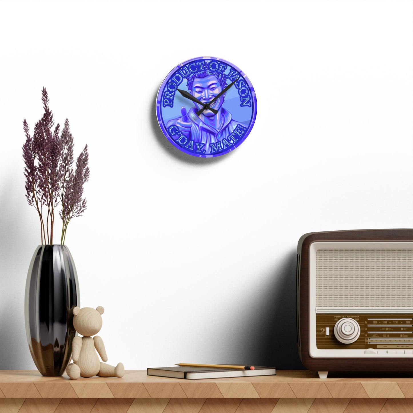 Diamond Spirit Coin Product of Jason Asano G'Day Mate Acrylic Wall Clock