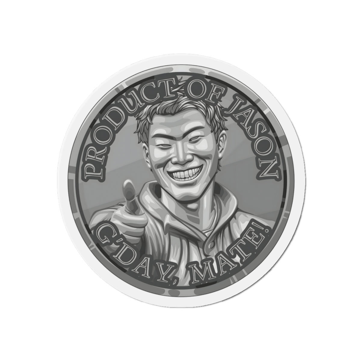 Silver Spirit Coin Magnet of He Who Fights With Monsters Jason Asano Silver Magnet G'day Mate Product of Jason Magnet Silver Ranker Magnet