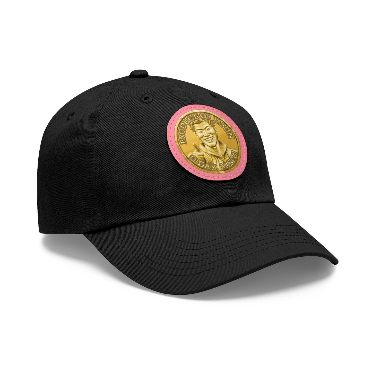 Gold Spirit Coin Leather Patch Hat of He Who Fights With Monsters Jason Asano Gold Coin Hat G'day Mate Product of Jason Ha ts
