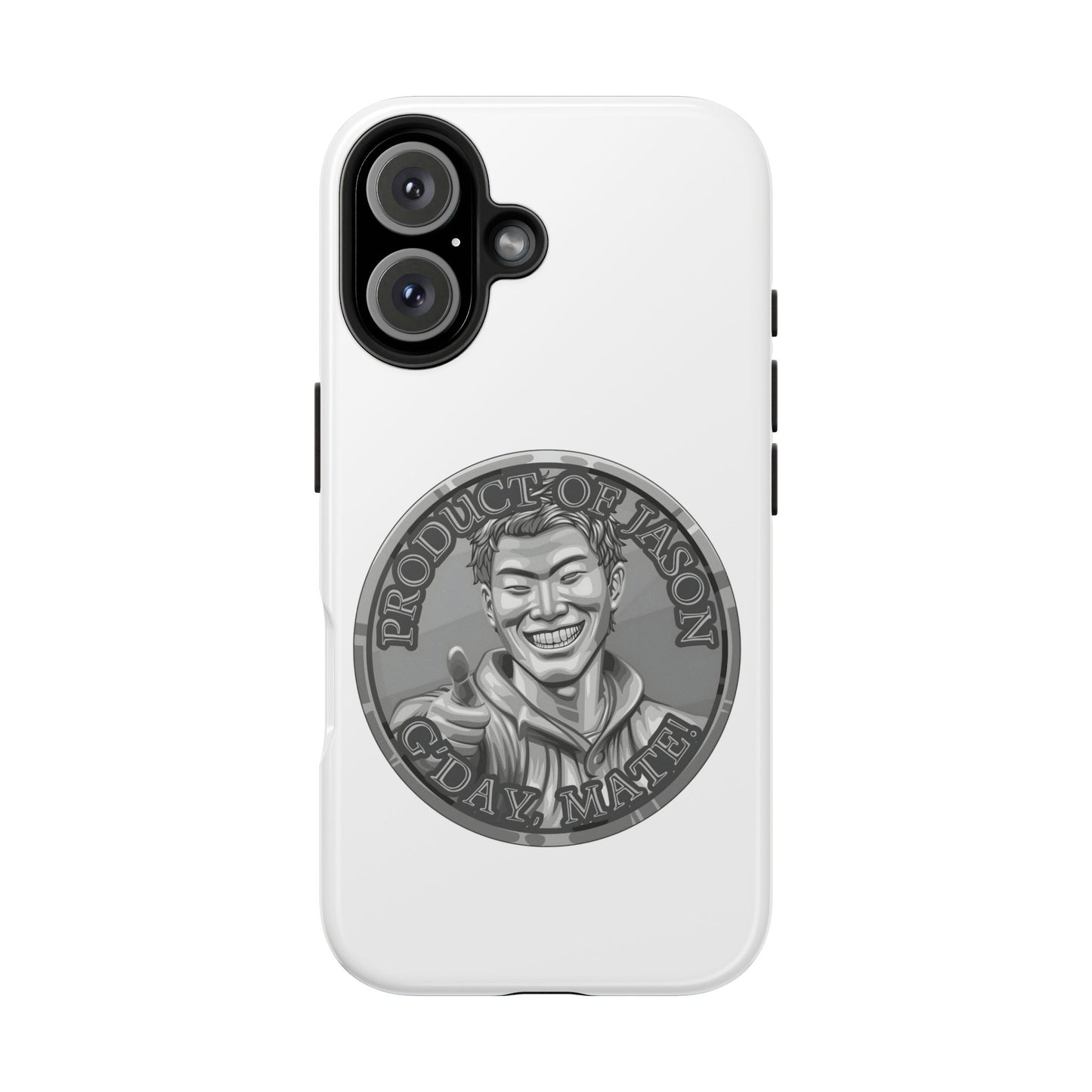 iPhone and Samsung Silver Spirit Coin Tough Phone Case - Durable Protection