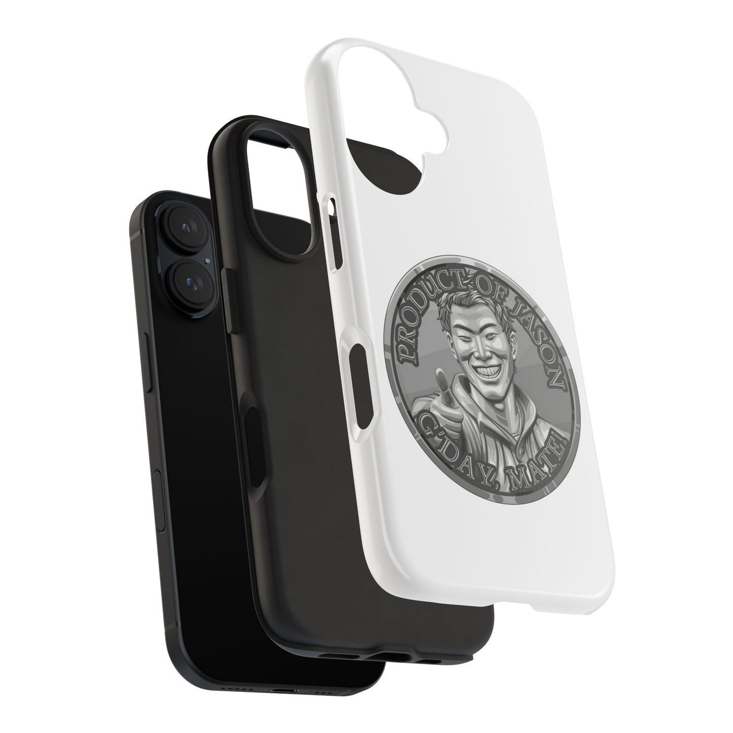 iPhone and Samsung Silver Spirit Coin Tough Phone Case - Durable Protection