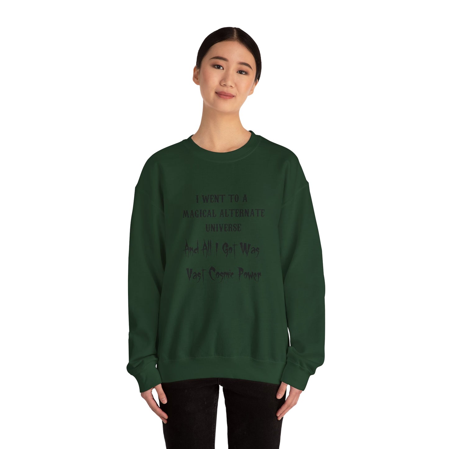 HWFWM Magical Alternate Universe Crewneck Sweatshirt - Vast Cosmic Power Design