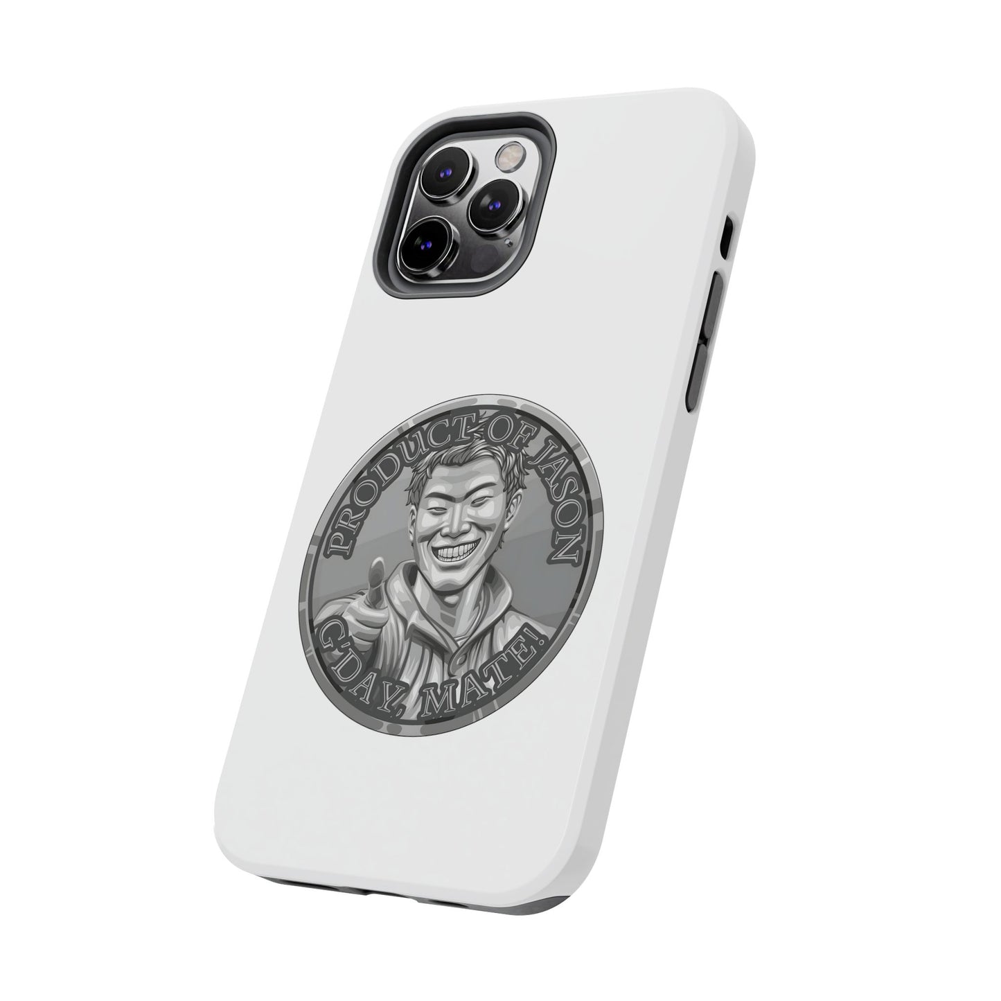 iPhone and Samsung Silver Spirit Coin Tough Phone Case - Durable Protection