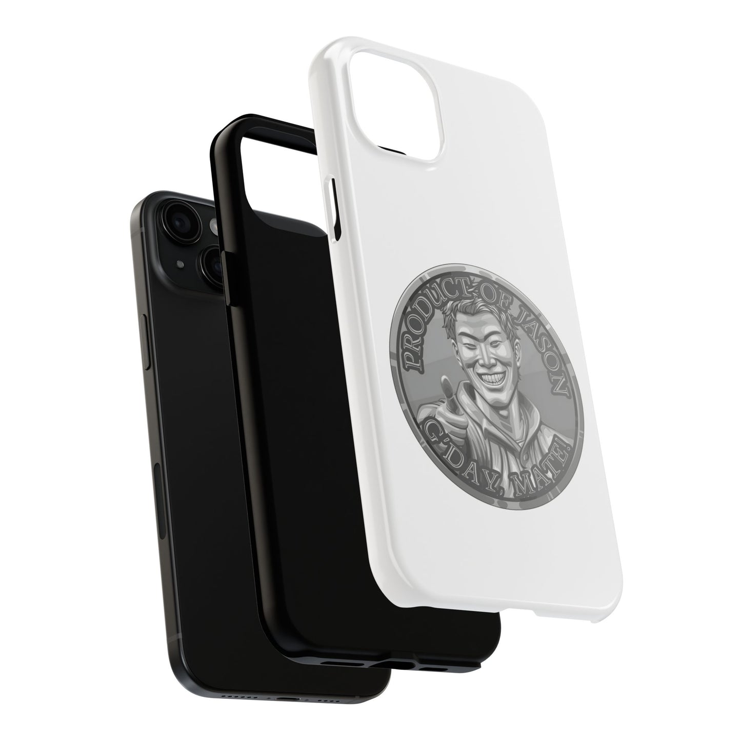 iPhone and Samsung Silver Spirit Coin Tough Phone Case - Durable Protection