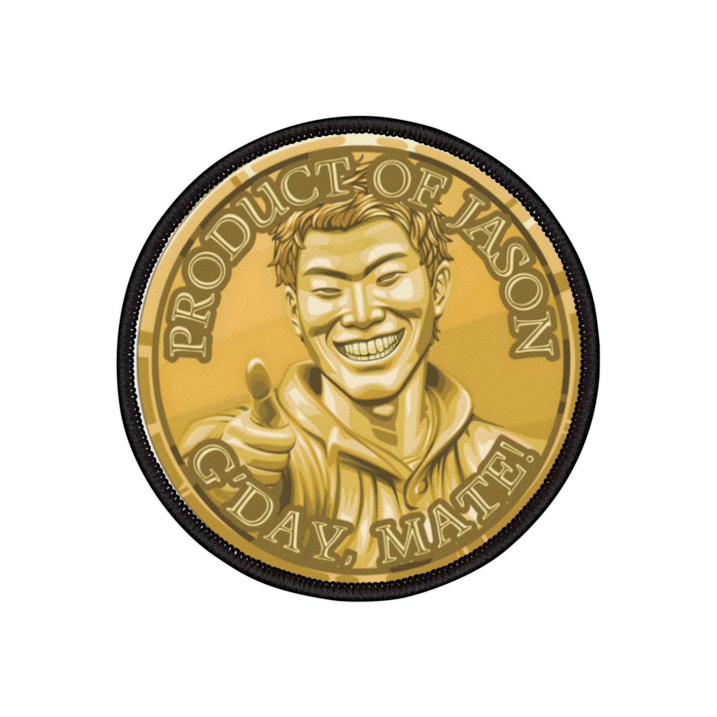 Product of Jason, G'day Mate Gold Rank Spirit Coin Patch HWFWM Fan Merch Fan Designed Spirit Coin Patch He Who Fights with Monsters