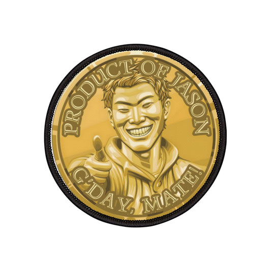 Product of Jason, G'day Mate Gold Rank Spirit Coin Patch HWFWM Fan Merch Fan Designed Spirit Coin Patch He Who Fights with Monsters