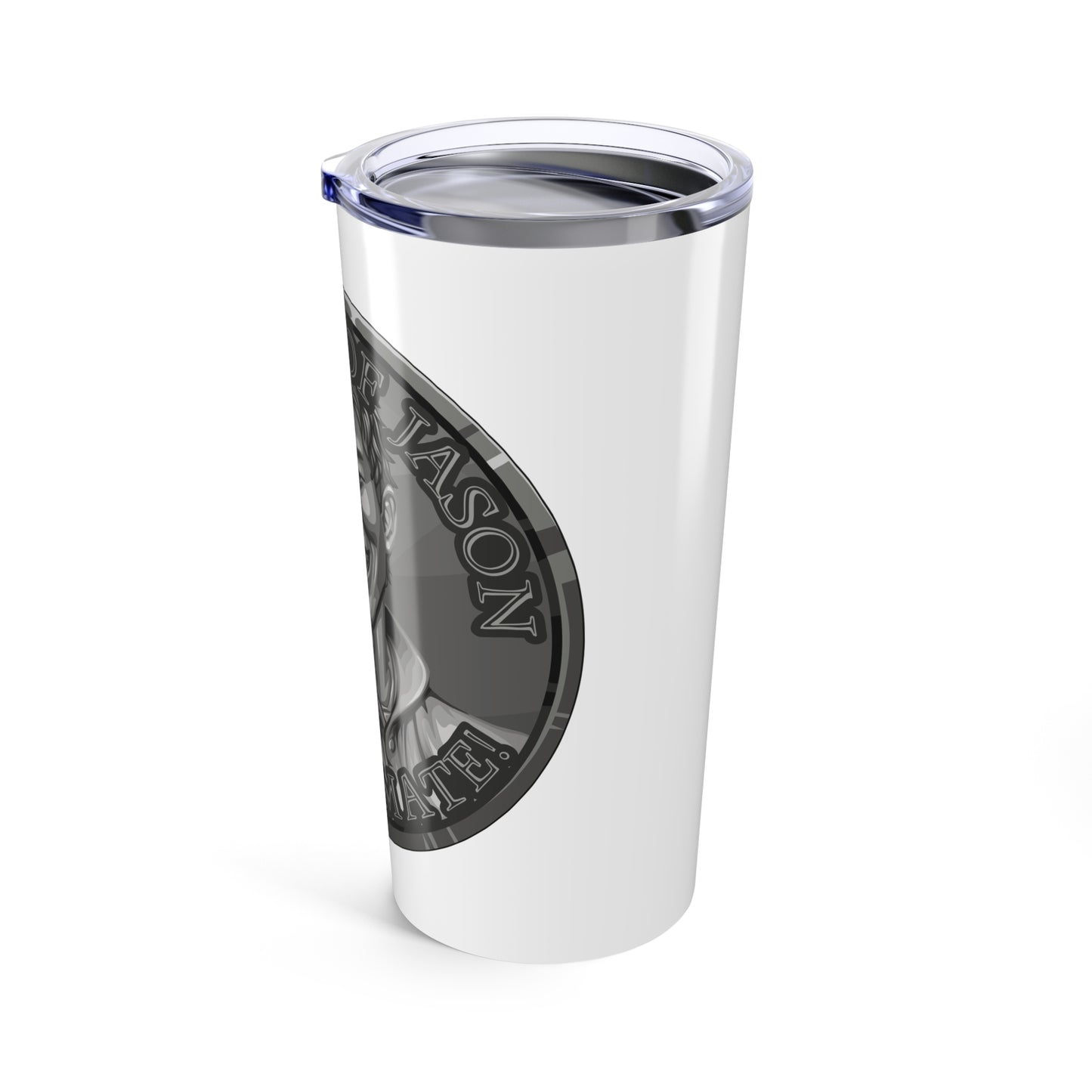 Iron Spirit Coin Tumbler 20oz of He Who Fights With Monsters Jason Asano Iron Coin Tumbler G'day Mate Product of Jason Tumbler