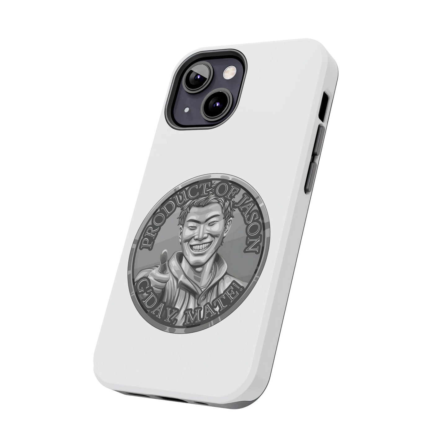 iPhone and Samsung Silver Spirit Coin Tough Phone Case - Durable Protection