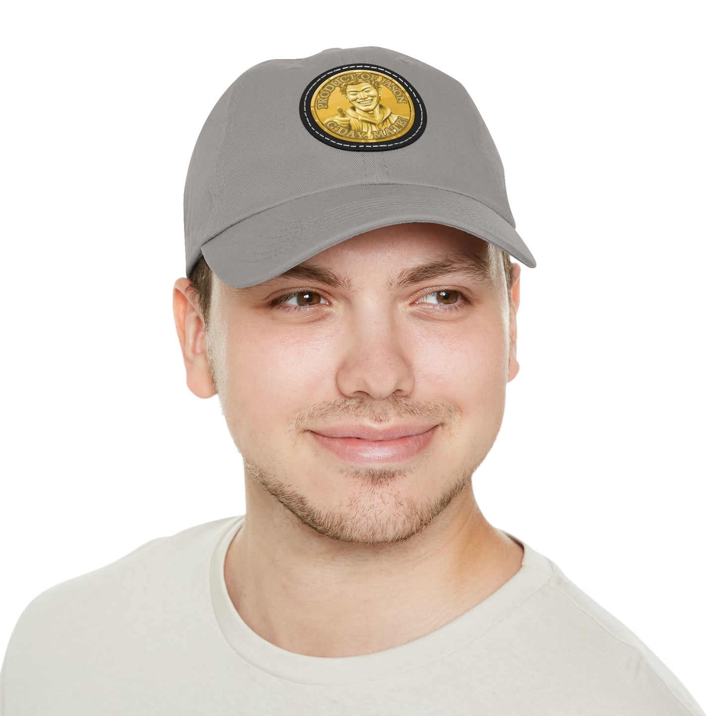 Gold Spirit Coin Leather Patch Hat of He Who Fights With Monsters Jason Asano Gold Coin Hat G'day Mate Product of Jason Ha ts