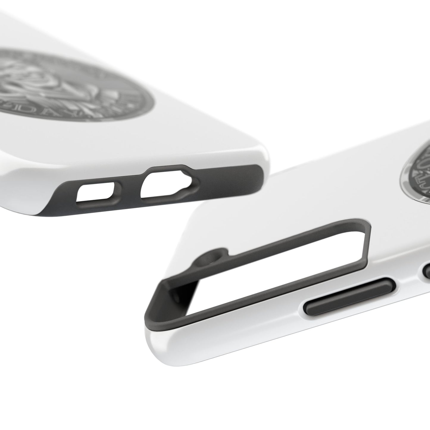 iPhone and Samsung Silver Spirit Coin Tough Phone Case - Durable Protection