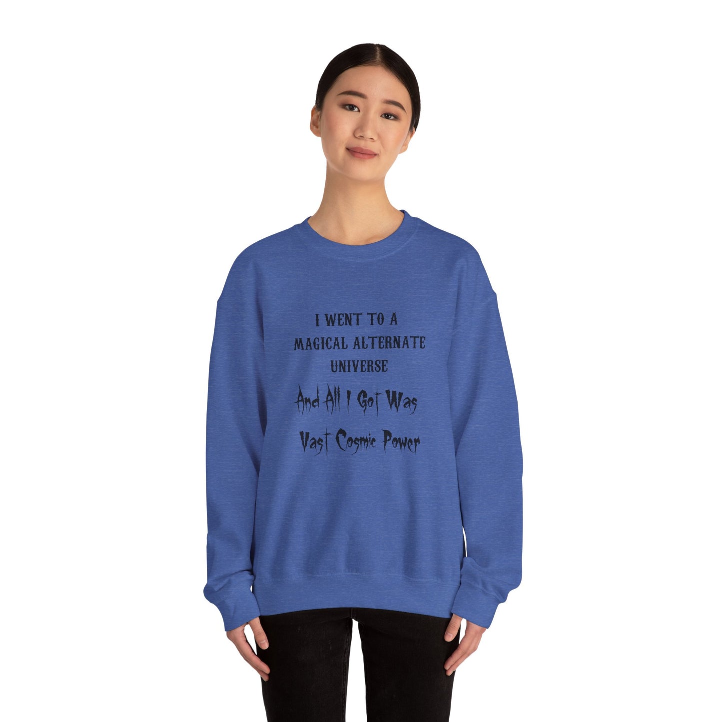 HWFWM Magical Alternate Universe Crewneck Sweatshirt - Vast Cosmic Power Design