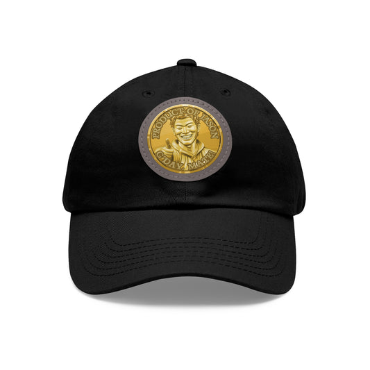 Gold Spirit Coin Leather Patch Hat of He Who Fights With Monsters Jason Asano Gold Coin Hat G'day Mate Product of Jason Ha ts