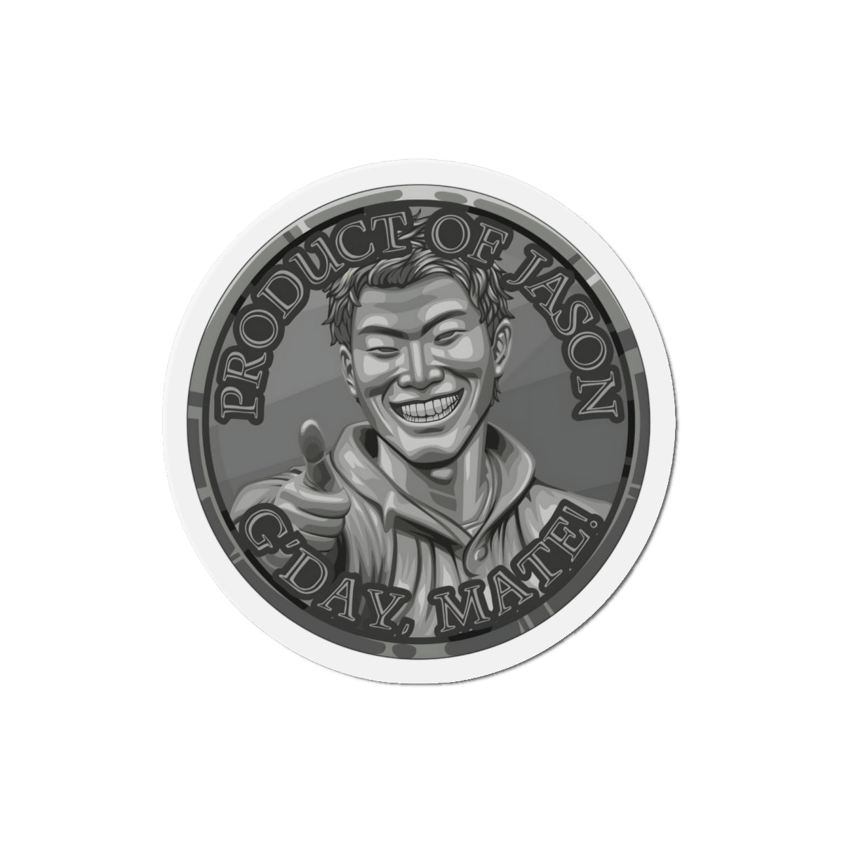 Iron Spirit Coin Magnet of He Who Fights With Monsters Jason Asano Iron Coin Magnet G'day Mate Product of Jason Magnet Iron Ranker Magnet