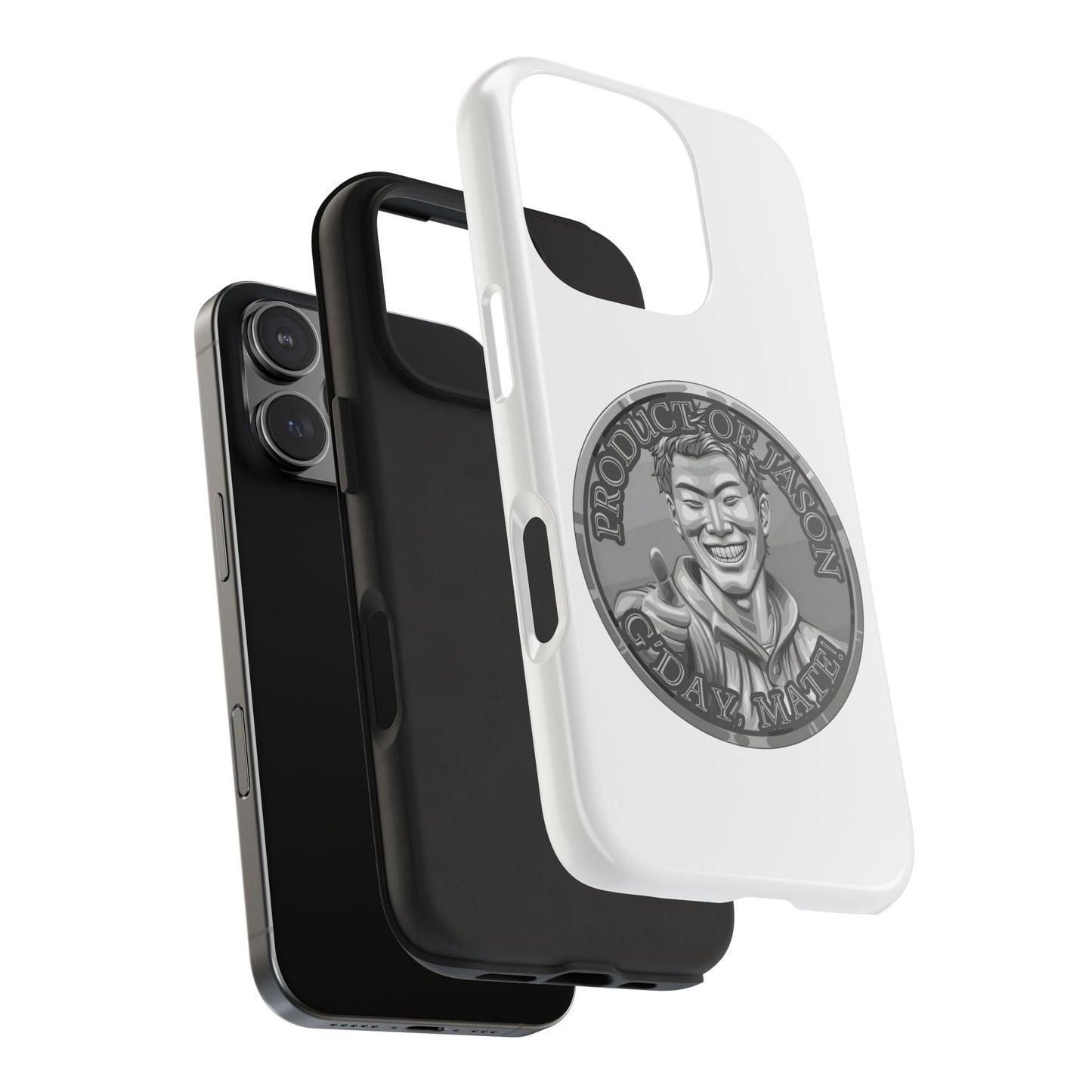 iPhone and Samsung Silver Spirit Coin Tough Phone Case - Durable Protection