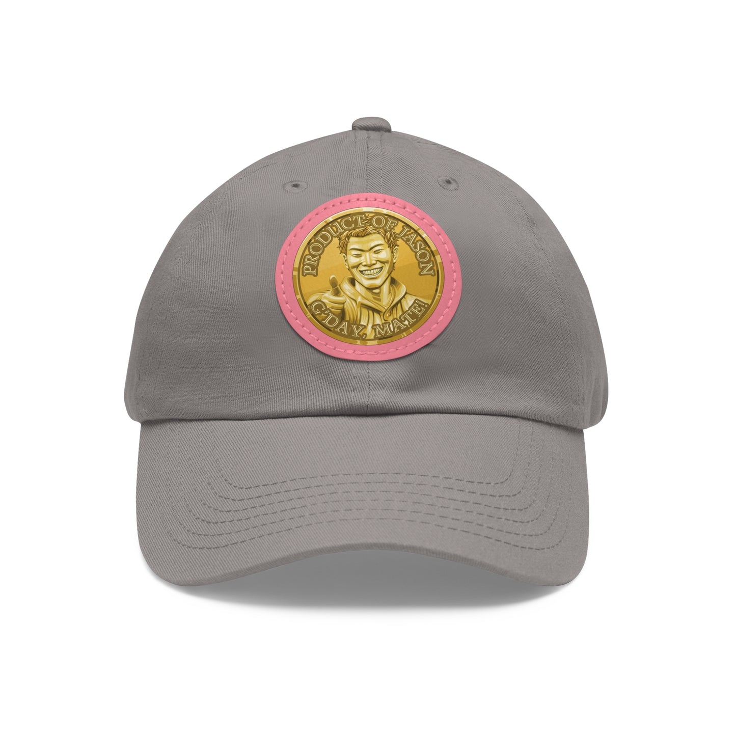 Gold Spirit Coin Leather Patch Hat of He Who Fights With Monsters Jason Asano Gold Coin Hat G'day Mate Product of Jason Ha ts