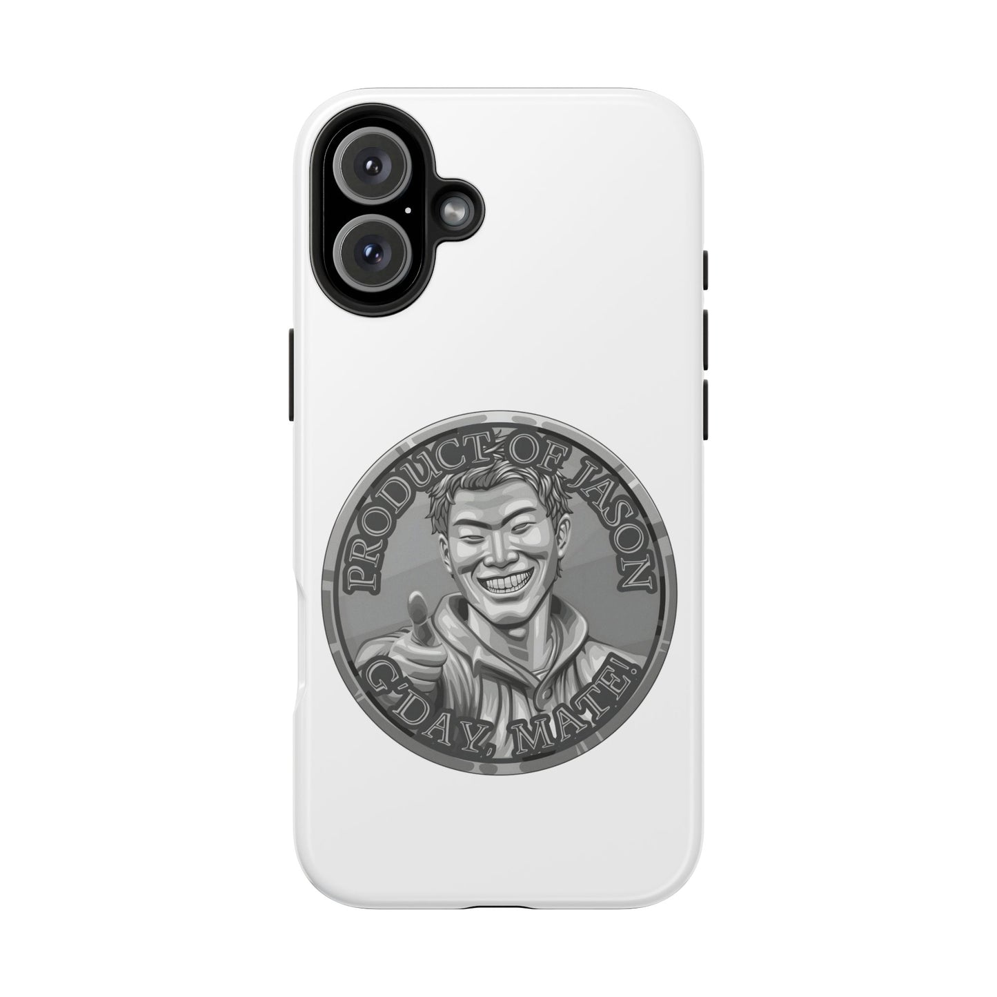 iPhone and Samsung Silver Spirit Coin Tough Phone Case - Durable Protection
