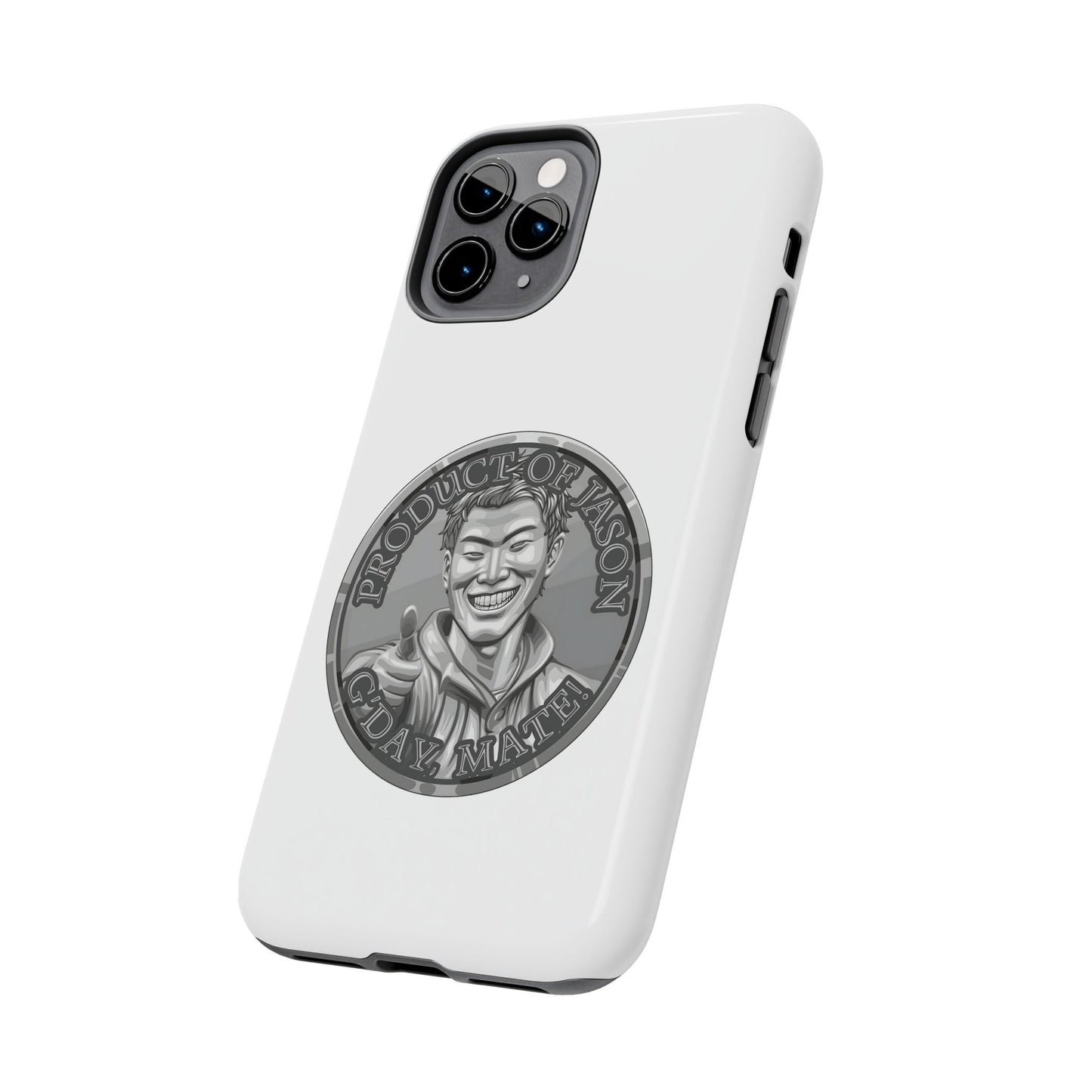 iPhone and Samsung Silver Spirit Coin Tough Phone Case - Durable Protection