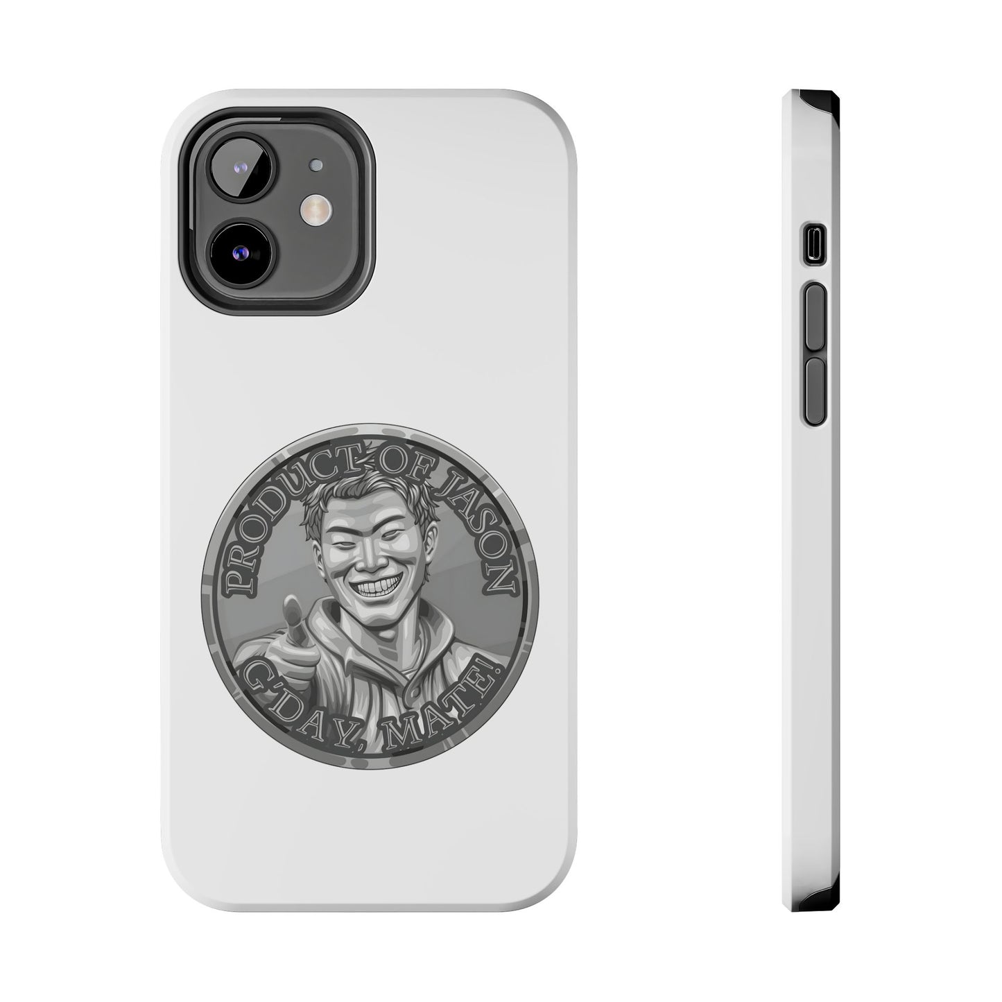 iPhone and Samsung Silver Spirit Coin Tough Phone Case - Durable Protection