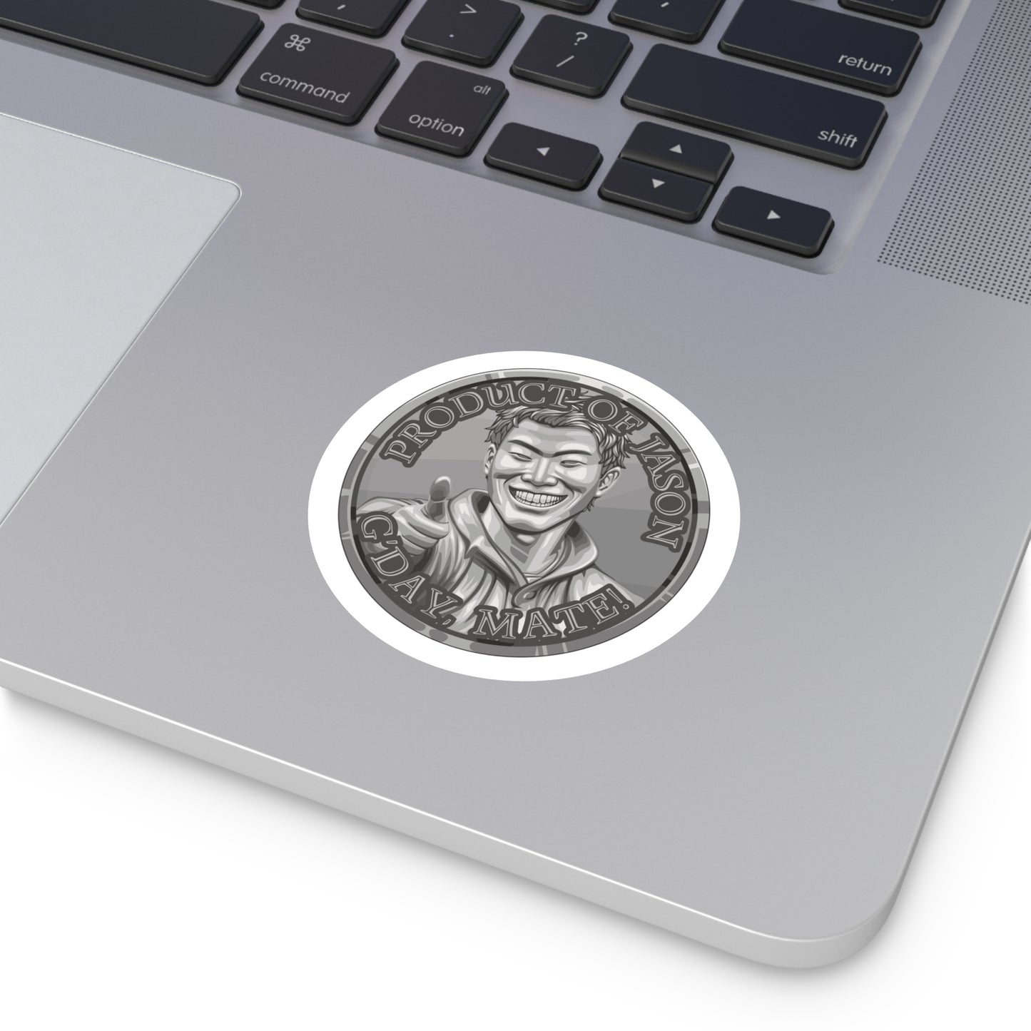 (Indoor/Outdoor) Product of Jason, G'day Mate Silver Rank Spirit Coin Sticker HWFWM Fan Merch Fan Designed Spirit Coin Stickere He Who Fights with Monsters
