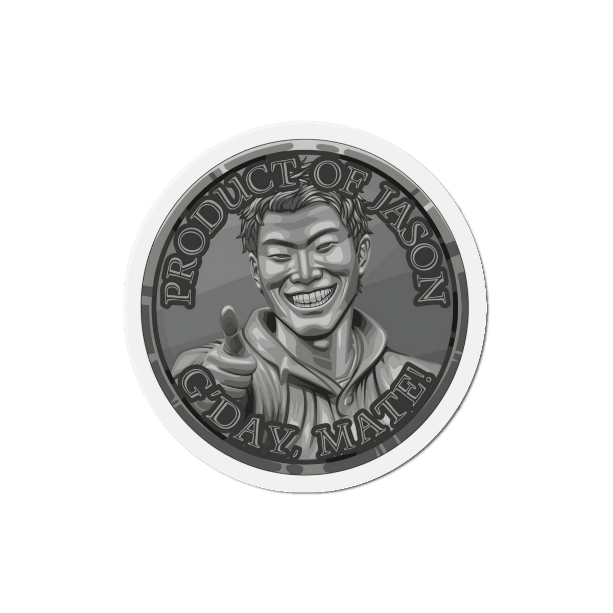 Iron Spirit Coin Magnet of He Who Fights With Monsters Jason Asano Iron Coin Magnet G'day Mate Product of Jason Magnet Iron Ranker Magnet