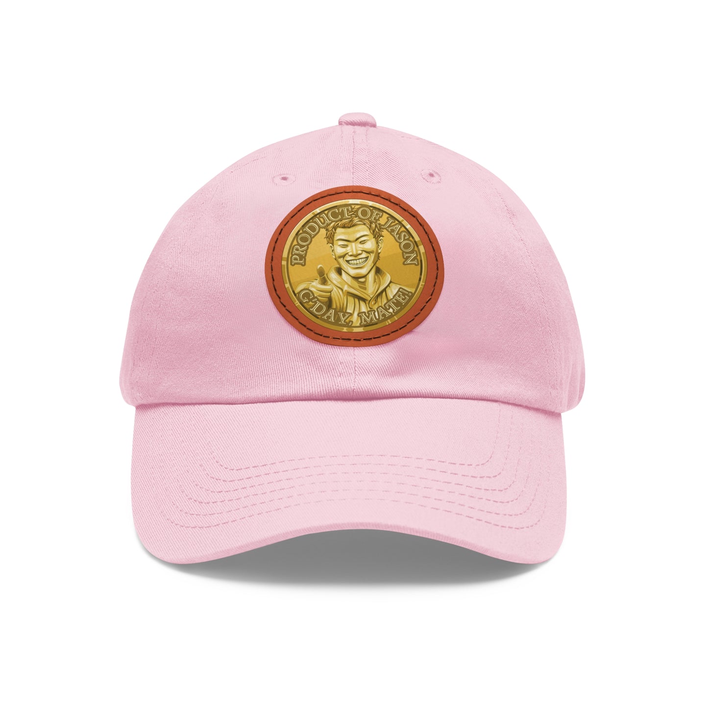 Gold Spirit Coin Leather Patch Hat of He Who Fights With Monsters Jason Asano Gold Coin Hat G'day Mate Product of Jason Ha ts