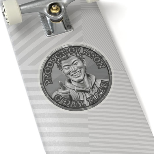 (Indoor) Iron Spirit Coin Sticker of He Who Fights With Monsters Jason Asano Iron Coin Sticker G'day Mate Product of Jason Sticker Iron Rank Sticker