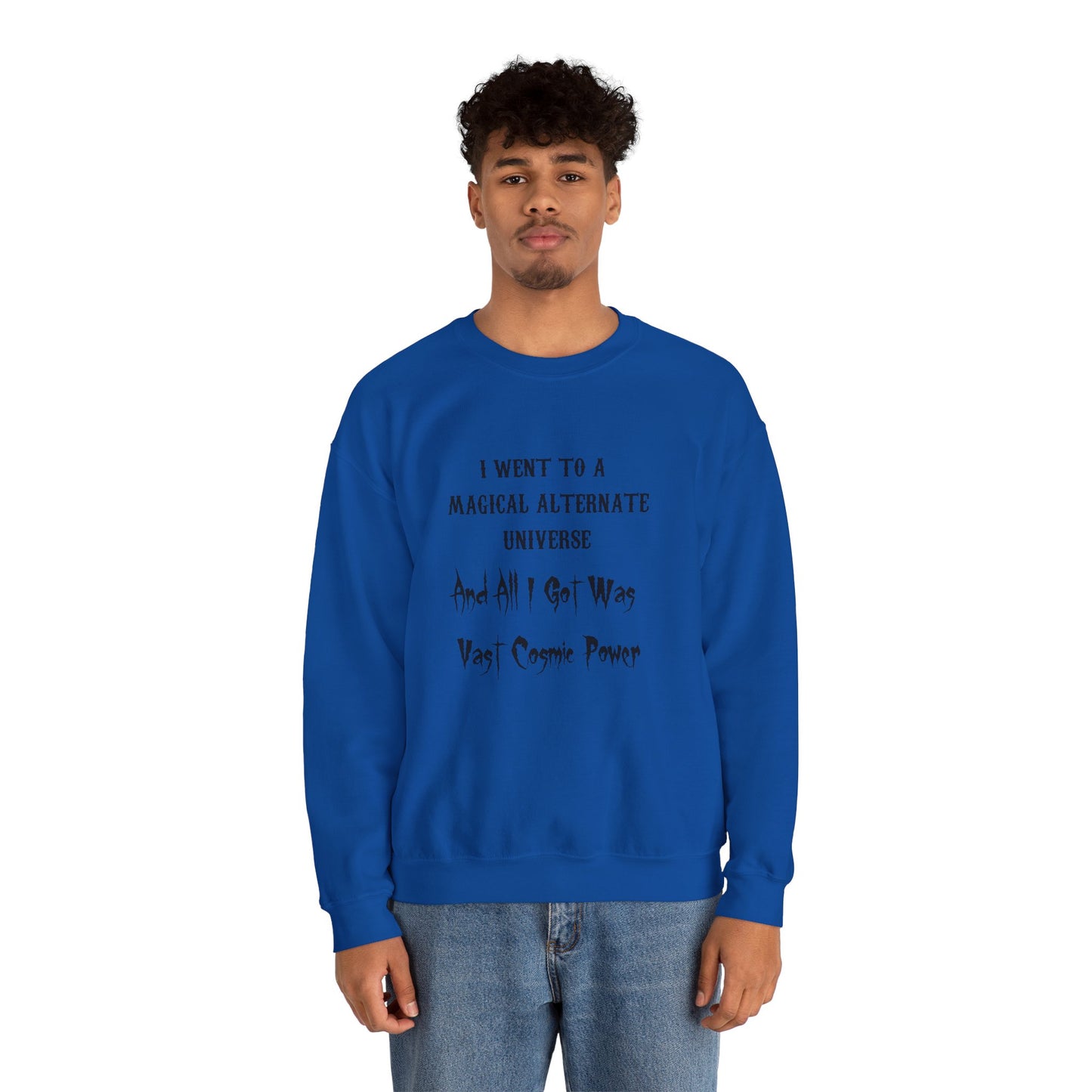 HWFWM Magical Alternate Universe Crewneck Sweatshirt - Vast Cosmic Power Design